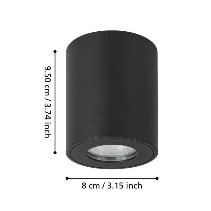 Eglo Torrecola loftlampe rund i sort - udendørs